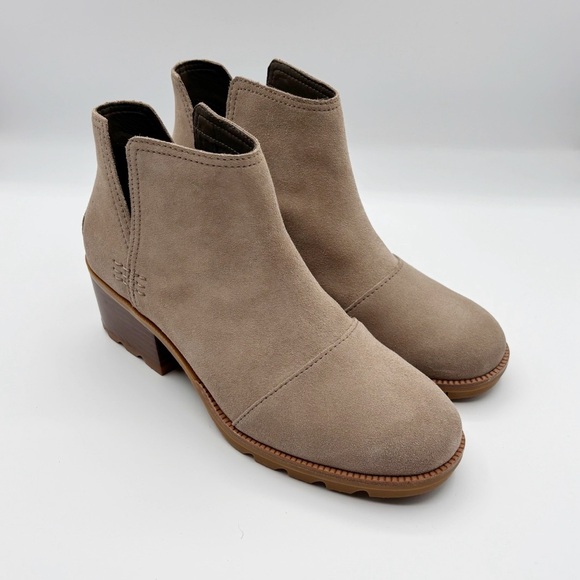 Sorel Cate Cut Out Ankle Bootie 7.5 Ash Brown Women's - Picture 1 of 10